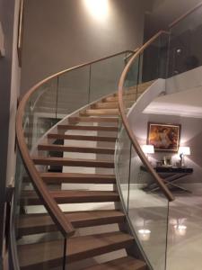 Curved Modern Wood Stairs
