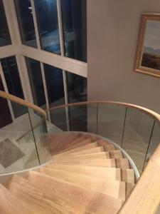 Curved Modern Wood Stairs