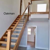 oak and glass stairs