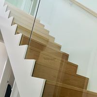 oak and white stairs
